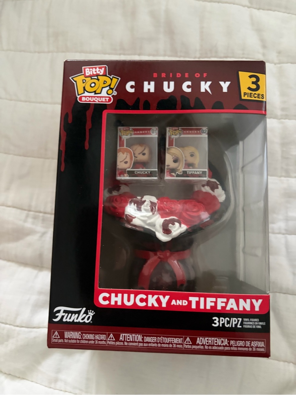Funko Bitty Pop! Chucky & Tiffany Bouquet - Red, White, Black